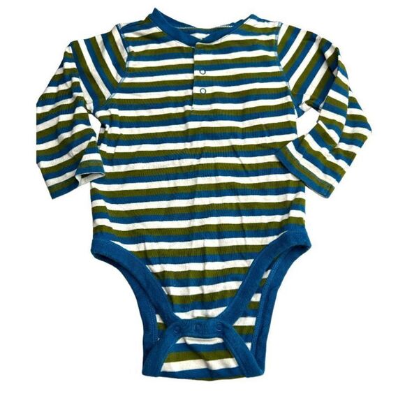 Old Navy size 12-18 months striped onesie - Picture 1 of 7